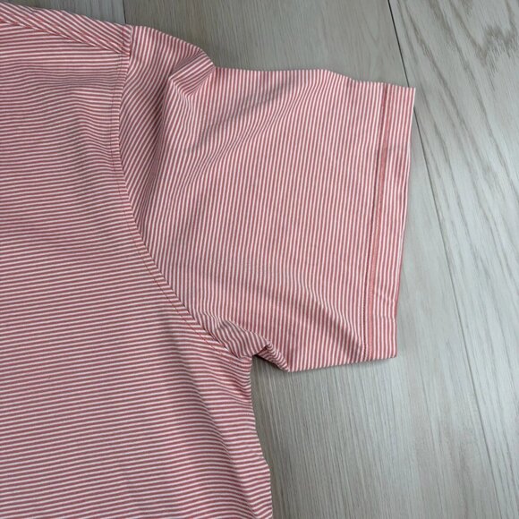 Clubhouse Collection Mens Pink Striped Print Performance Golf Polo Shirts Sz XL - Picture 5 of 12